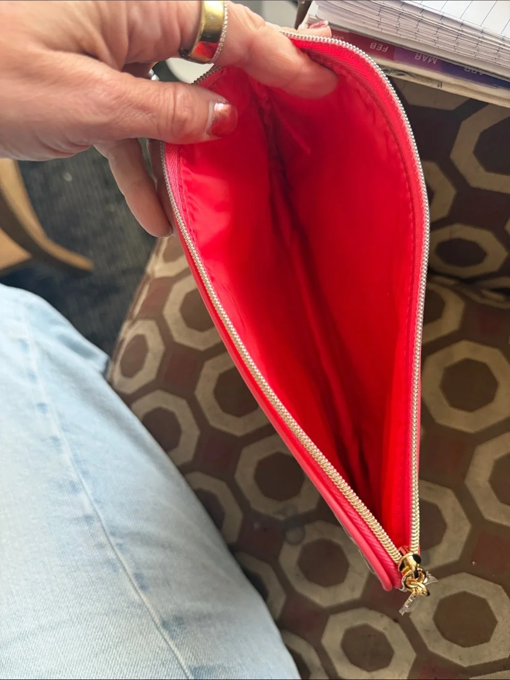 Estee Lauder Pink-Trim Cosmetic Pouch